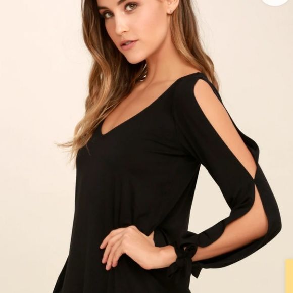 ⭐️PRICEDROP ⭐️LULU'S Black shift dress - Picture 6 of 7